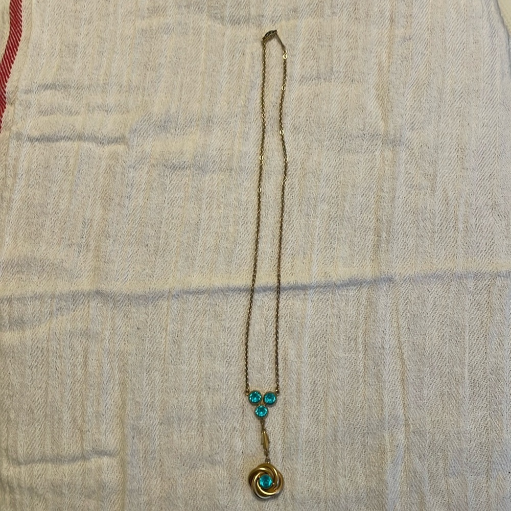 Gold and turquoise necklace - Picture 1 of 4